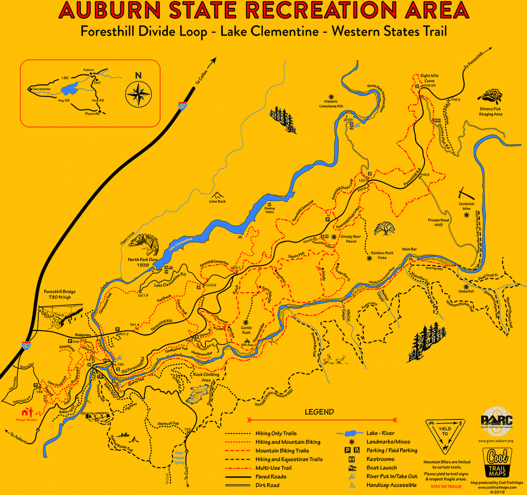 Auburn State Recreation Area ABOVE Confluence Map