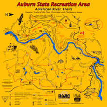 Load image into Gallery viewer, Auburn State Recreation Area BELOW Confluence Map
